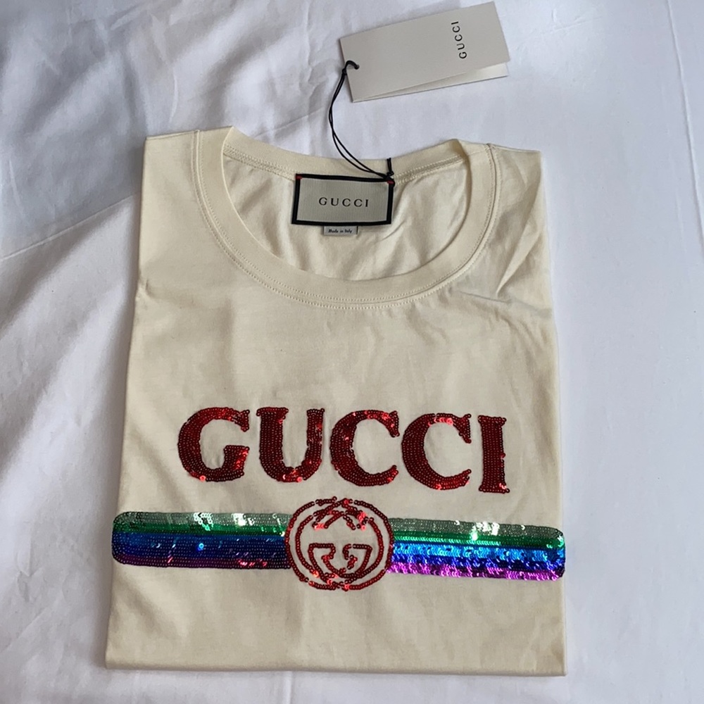 Authentic GUCCI Sequin T-Shirt
